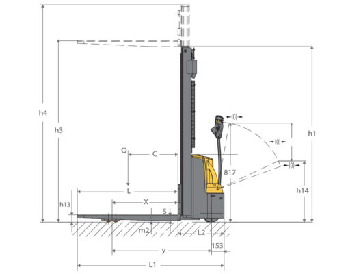 XE NÂNG PALLET TẦM CAO WS15H-3500