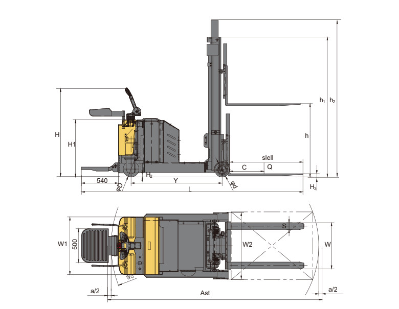 XE NÂNG PALLET TẦM CAO CBES15D4-3000 