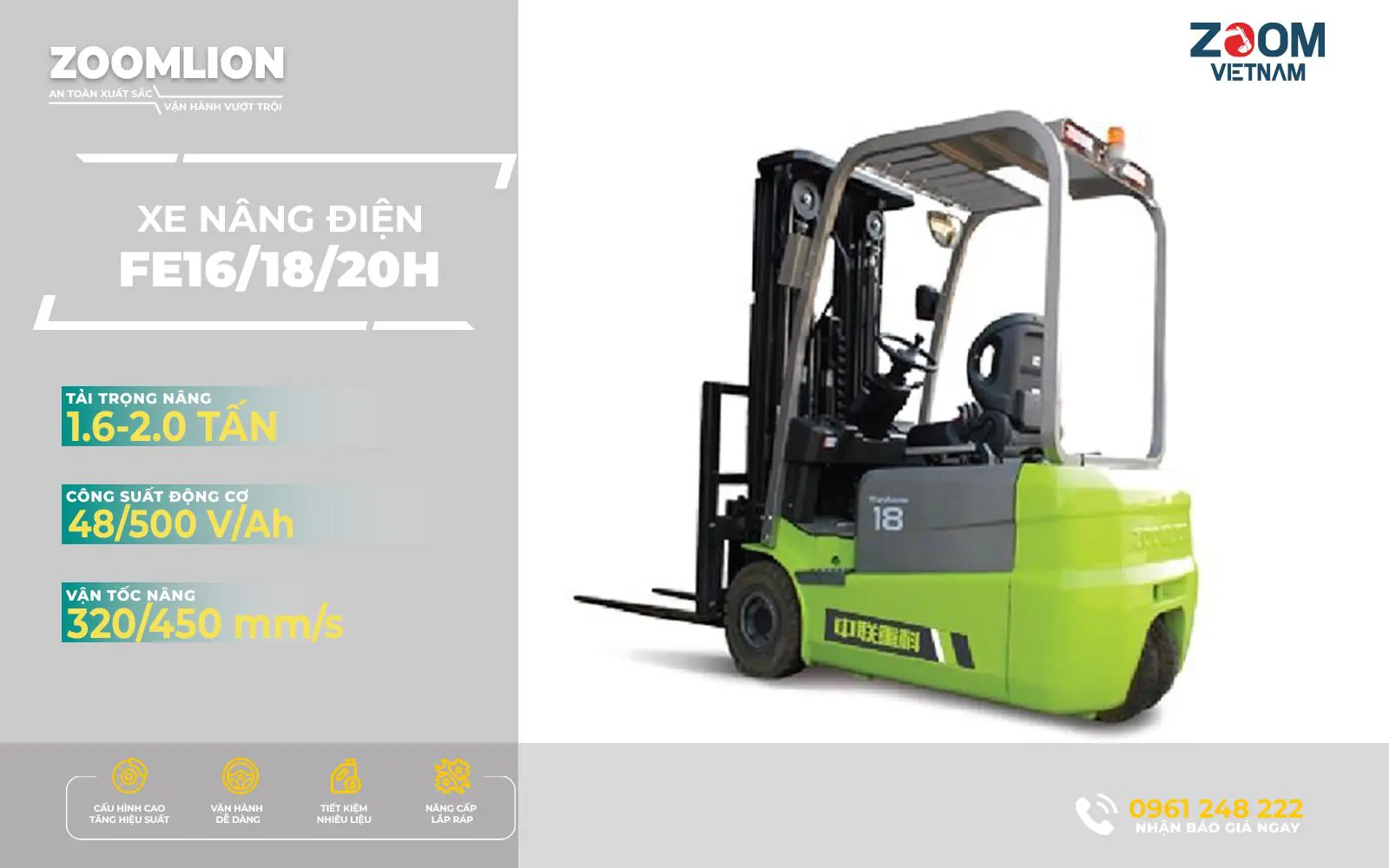 Xe nâng điện FE16/18/20H