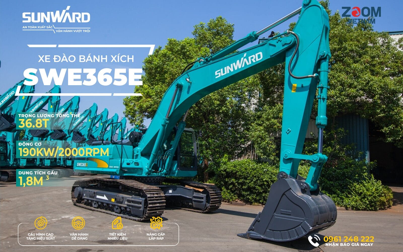 Xe đào bánh xích SWE365E