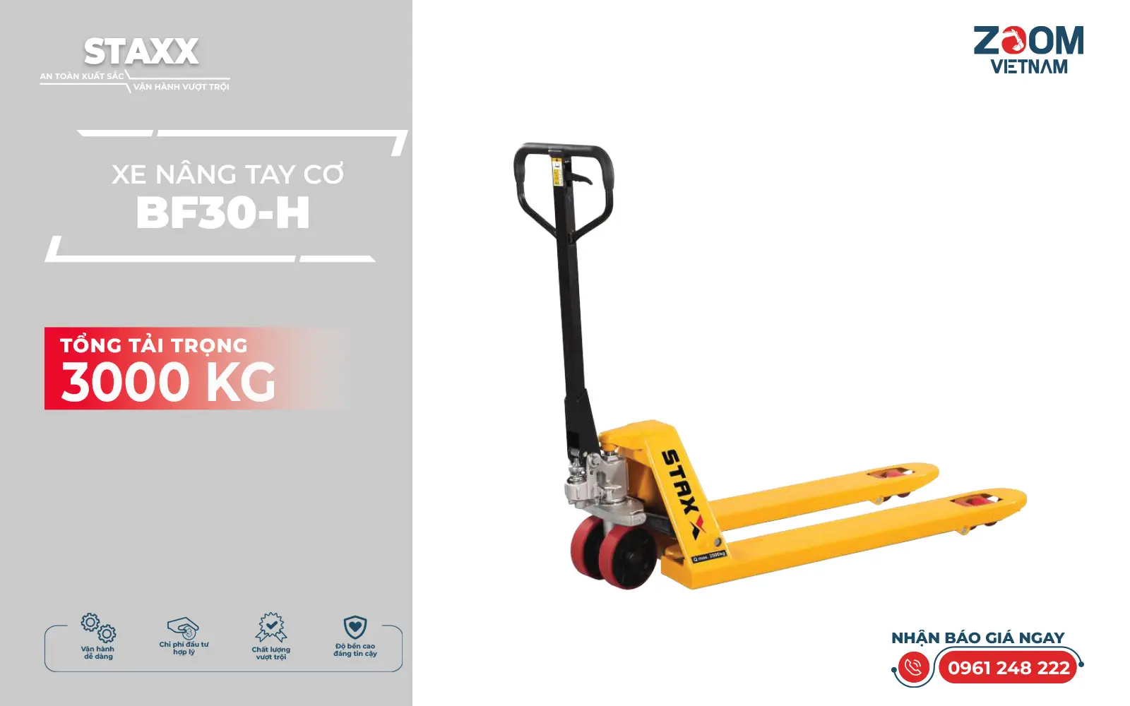 Xe nâng tay cơ 3 tấn BF30H