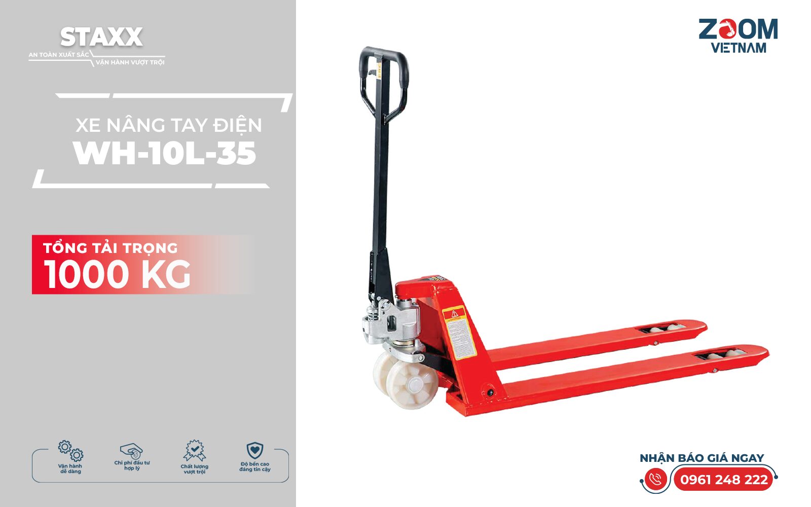 Xe nâng tay điện WH-10L-35