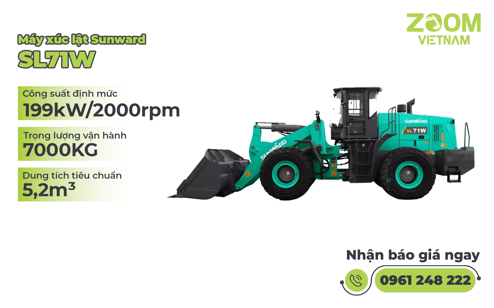 Máy Xúc Lật Sunward SL71W