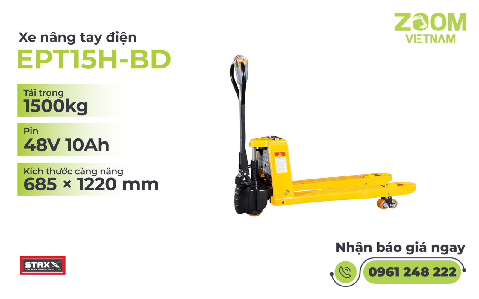 Xe nâng tay điện EPT15H-BD