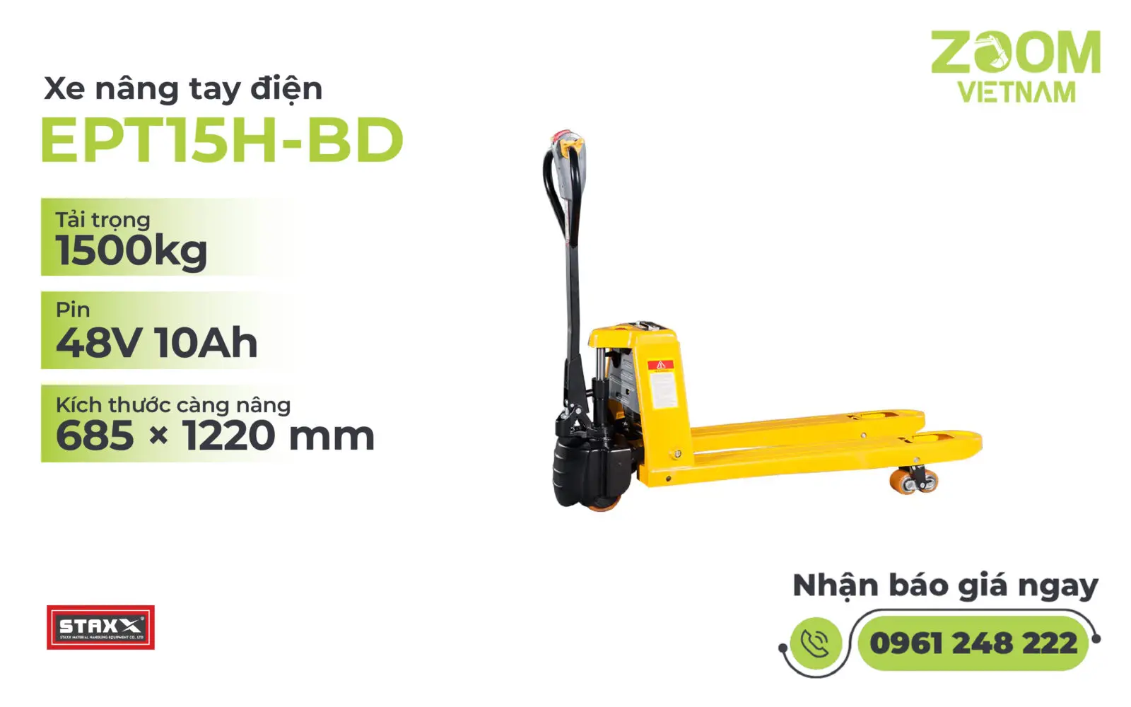 Xe nâng tay điện EPT15H-BD