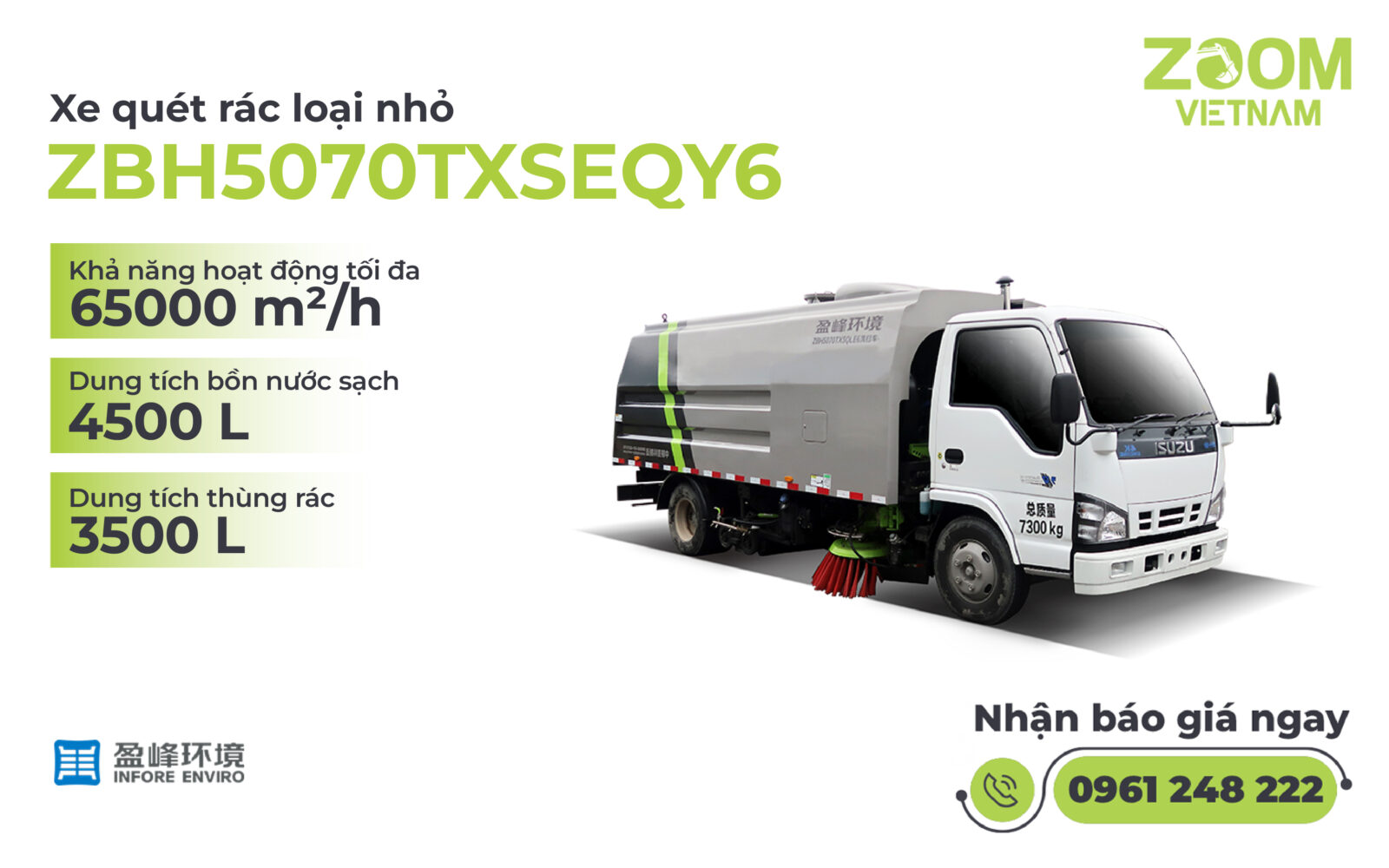 Xe quét rác loại nhỏ ZBH5070TXSEQY6