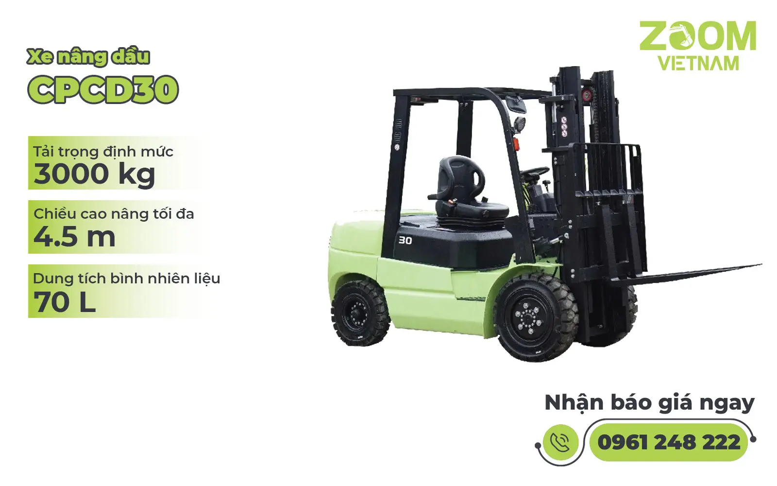 Xe Nâng Dầu EP 3 Tấn CPCD30T3