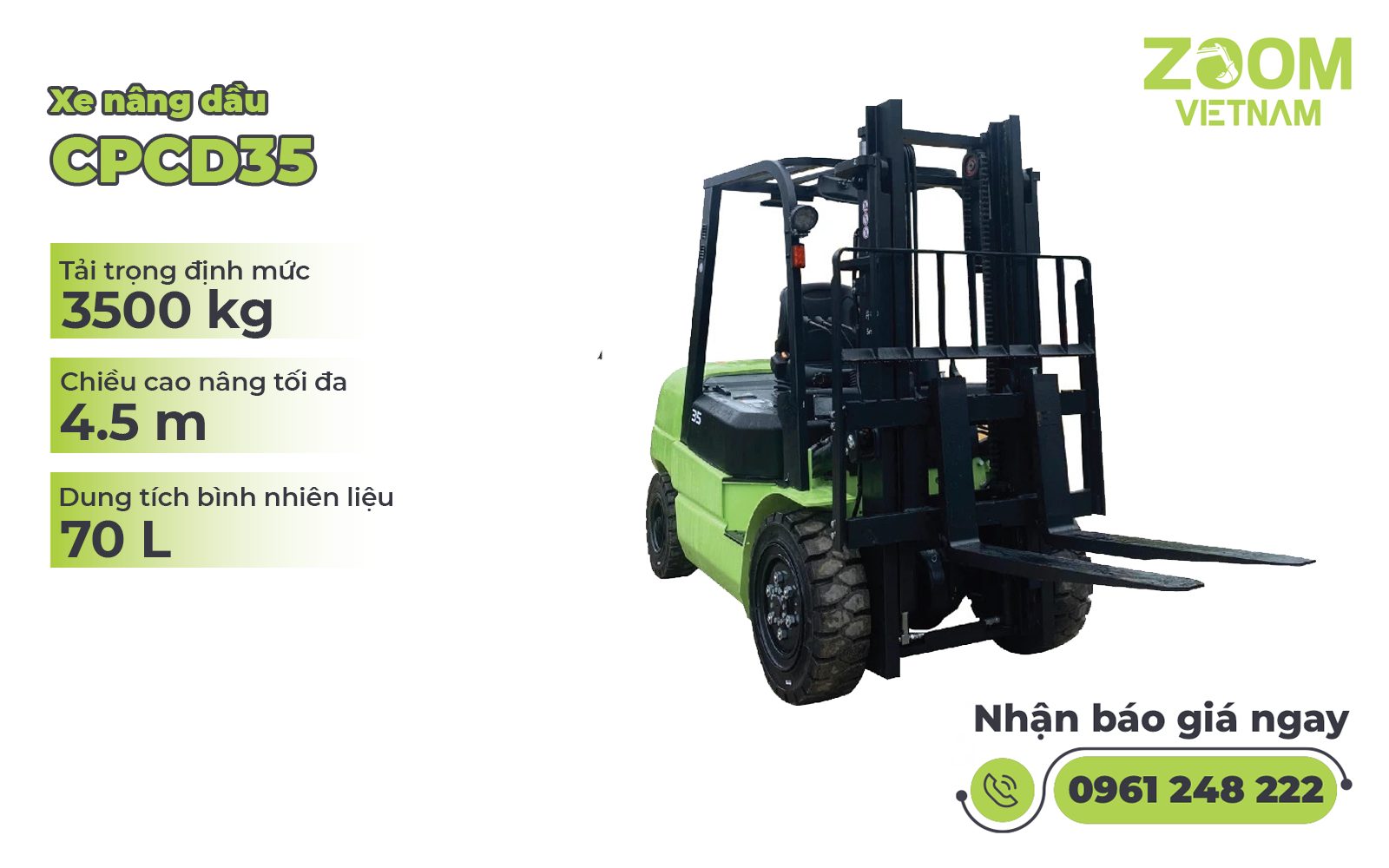 Xe Nâng Dầu EP 3,5 Tấn CPCD35T3