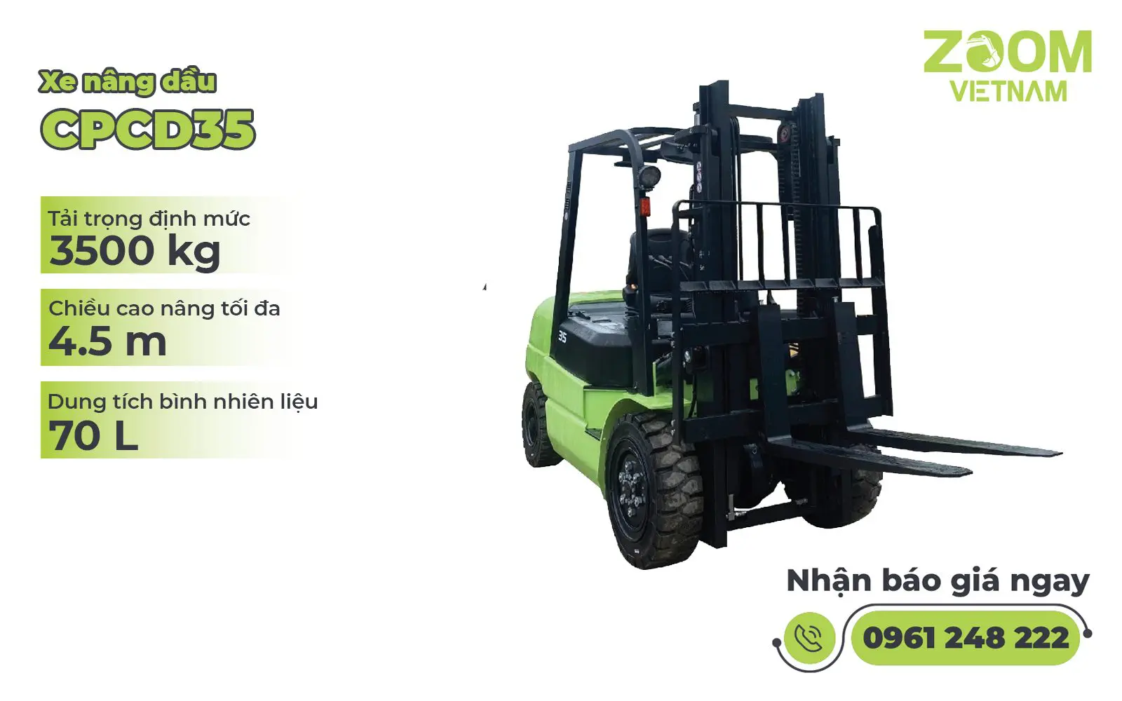 Xe Nâng Dầu EP 3,5 Tấn CPCD35T3