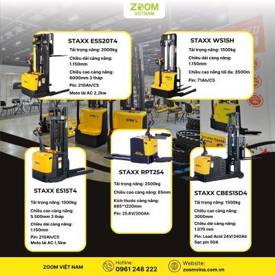 Thiết bị nâng hạ nhà kho Staxx chính hãng