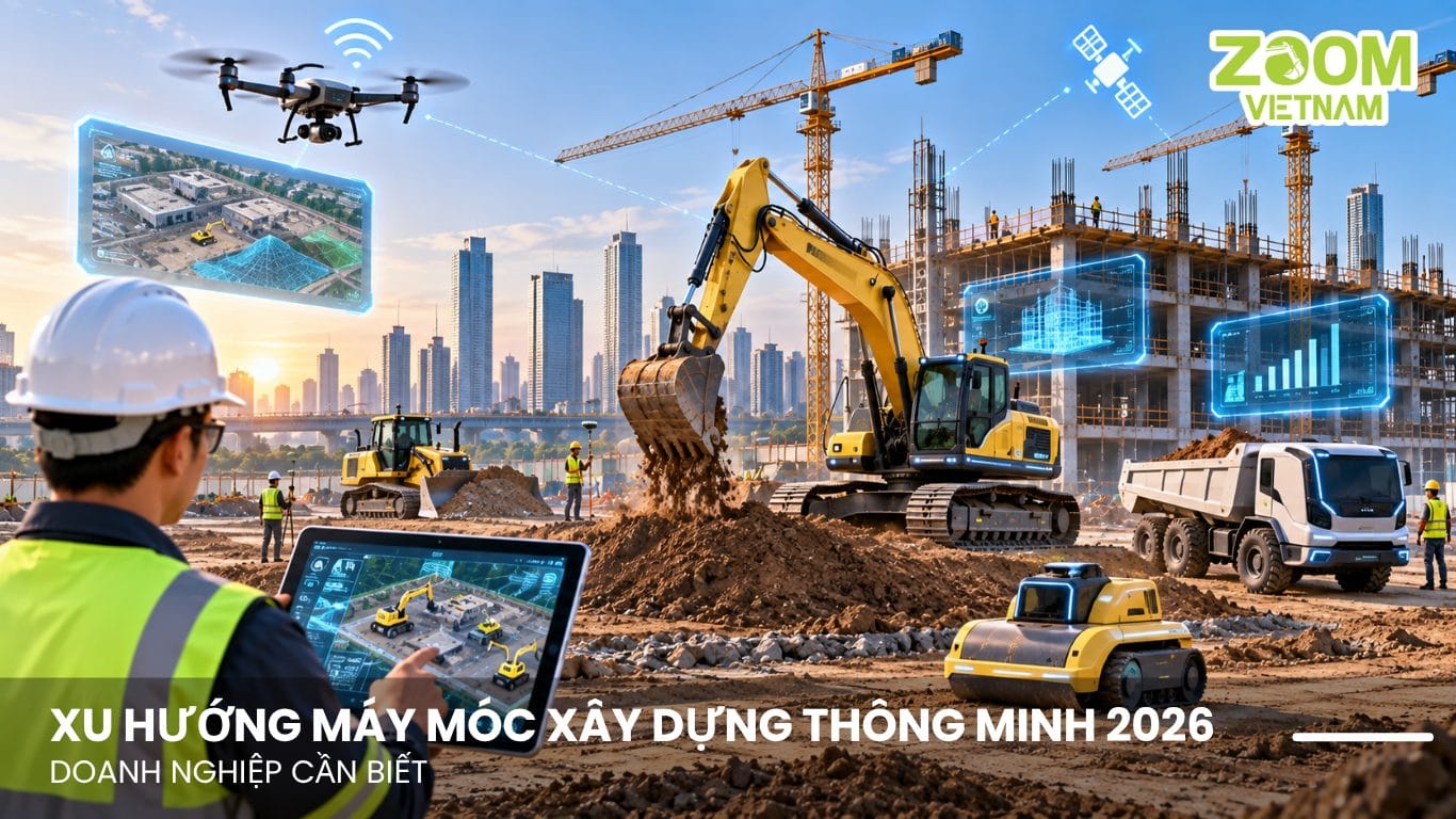Xu Hướng Máy Móc Xây Dựng Thông Minh 2026 Doanh Nghiệp Cần Biết